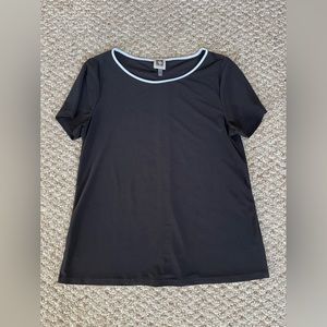 Women’s small black shirt with button down the back.